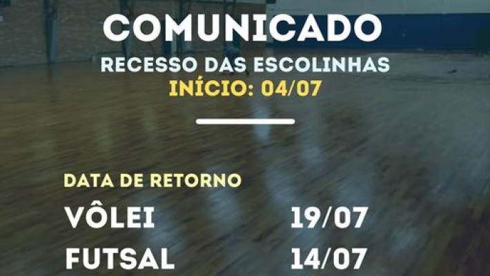 Retorno das Escolinhas após as férias.